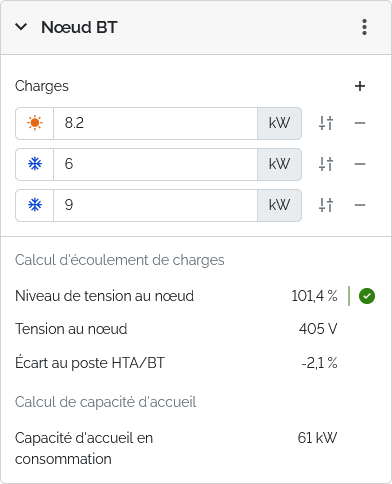 Dans Berenis, associez des usagers et des puissances à chaque bus électrique